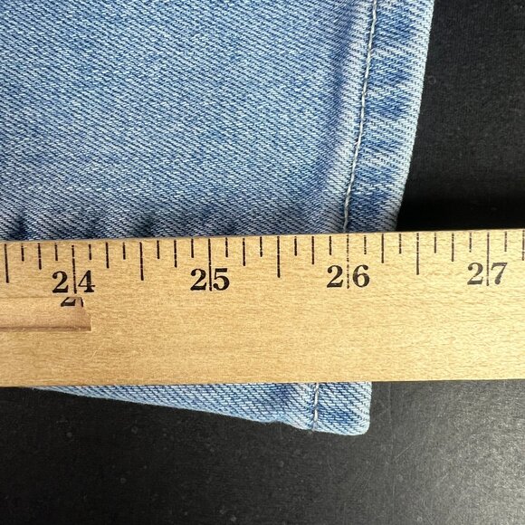 Rolla's Jean Women's 25x26* Dusters Boot Cut Light Blue Distressed Denim Tag 25 - Picture 12 of 16